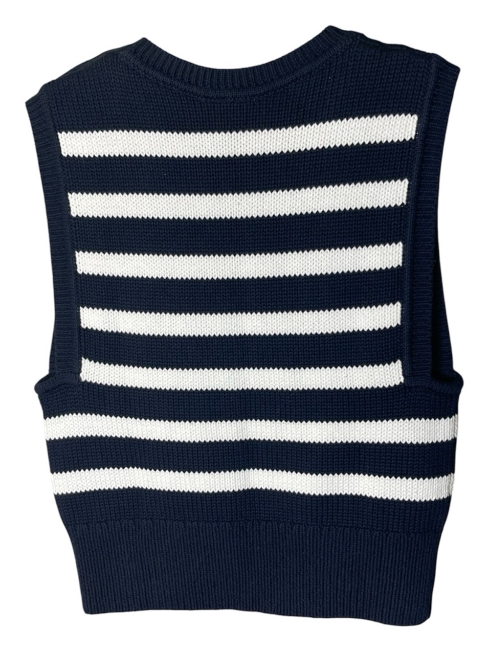 Cabi Topsail Blue & White Striped Knit Sleeveless Top Sz S - Picture 3 of 6